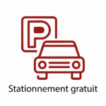 Plusieurs possibilités de stationnement gratuit se trouvent autour de la rue, facilitant l’arrivée de vos stagiaires et intervenants.